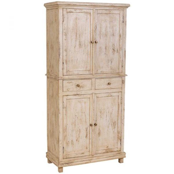 ARMARIO MADERA MANGO BLANCO 85X40X180CM
