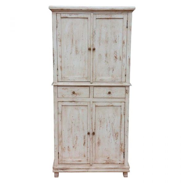 ARMARIO MADERA MANGO BLANCO 85X40X180CM