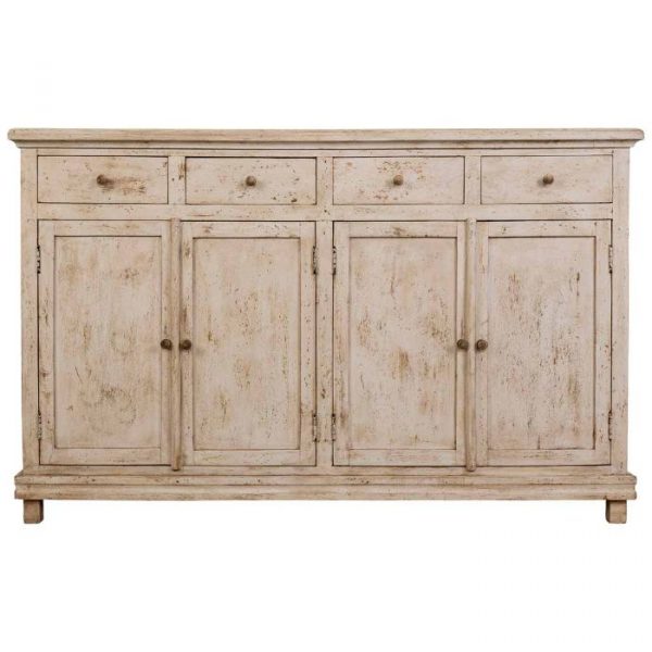 APARADOR MADERA MANGO BLANCO 160X40X100CM