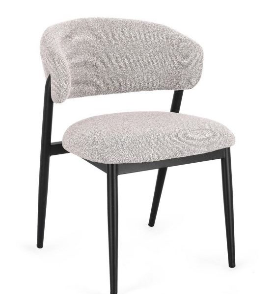 SILLA CASSANDRA NEGRO/GRIS 62X57X80CM