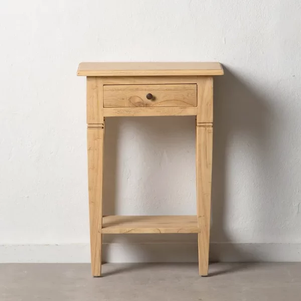 MESITA NATURAL MADERA MINDI DORMITORIO 50 X 32 X 72 CM - Imagen 10