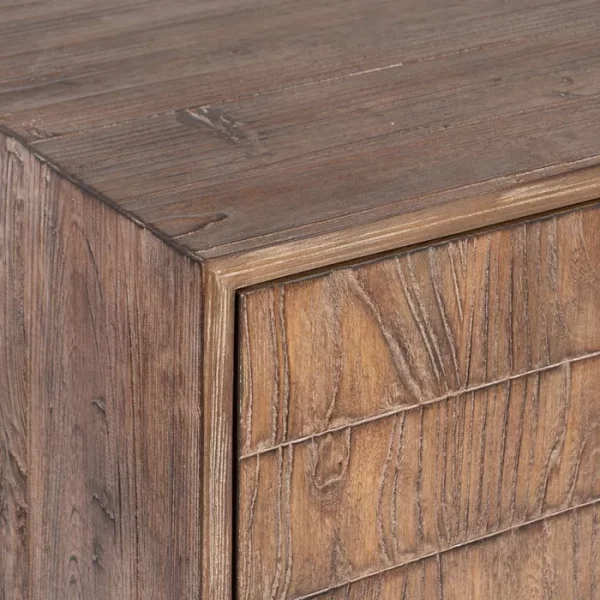 APARADOR MARRÓN MADERA-HIERRO SALÓN 179,50 X 45 X 84,50 CM - Imagen 5