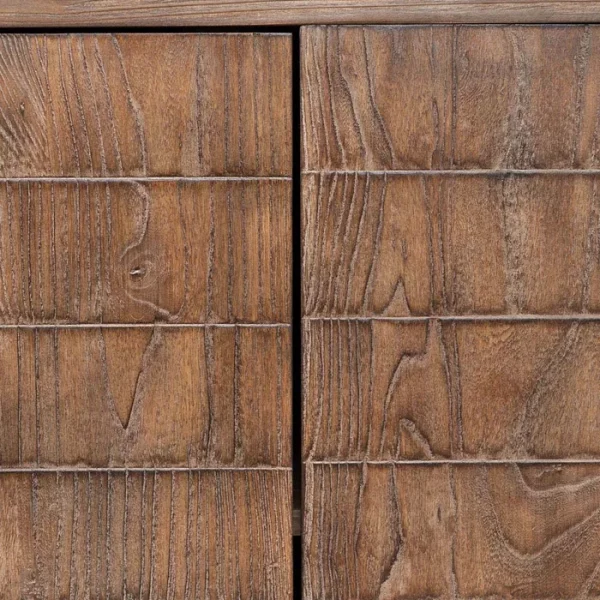 APARADOR MARRÓN MADERA-HIERRO SALÓN 179,50 X 45 X 84,50 CM - Imagen 6