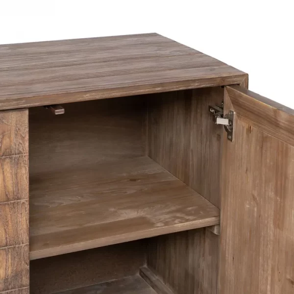 APARADOR MARRÓN MADERA-HIERRO SALÓN 179,50 X 45 X 84,50 CM - Imagen 9