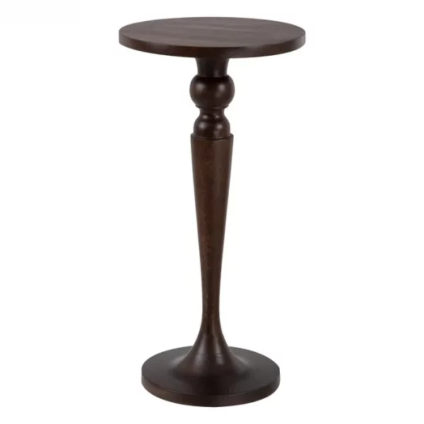 MESA AUXILIAR MARRÓN MADERA DE MANGO 40 X 40 X 90 CM - Imagen 2