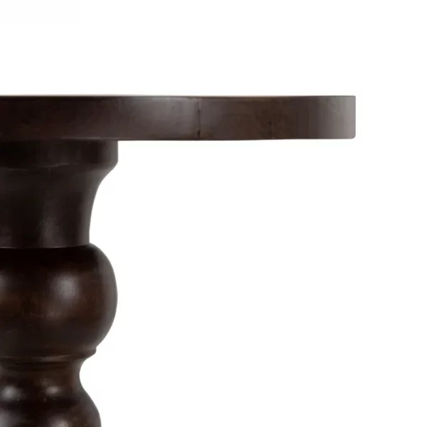 MESA AUXILIAR MARRÓN MADERA DE MANGO 40 X 40 X 90 CM - Imagen 4
