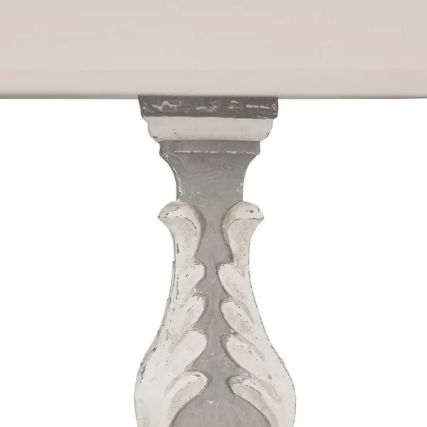 LÁMPARA MESA GRIS RESINA-TEJIDO 44 X 44 X 100 CM - Imagen 4