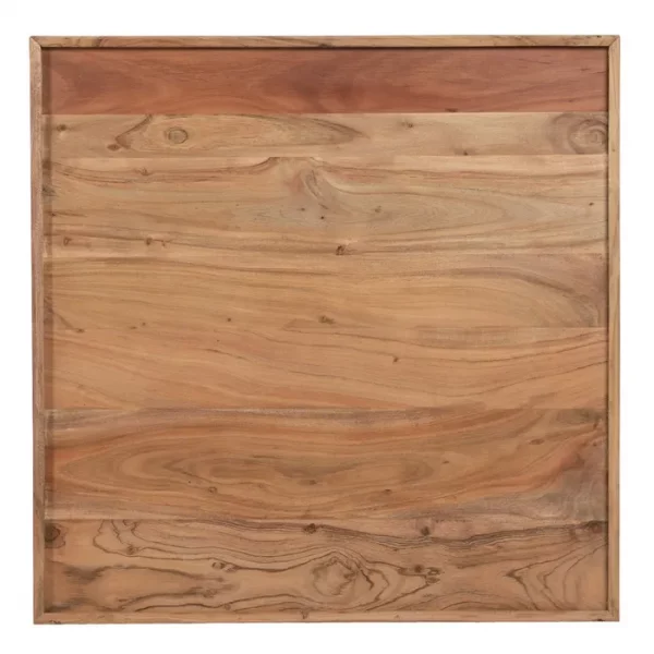 MESA CENTRO NATURAL MADERA DE MANGO 85 X 85 X 39 CM - Imagen 11