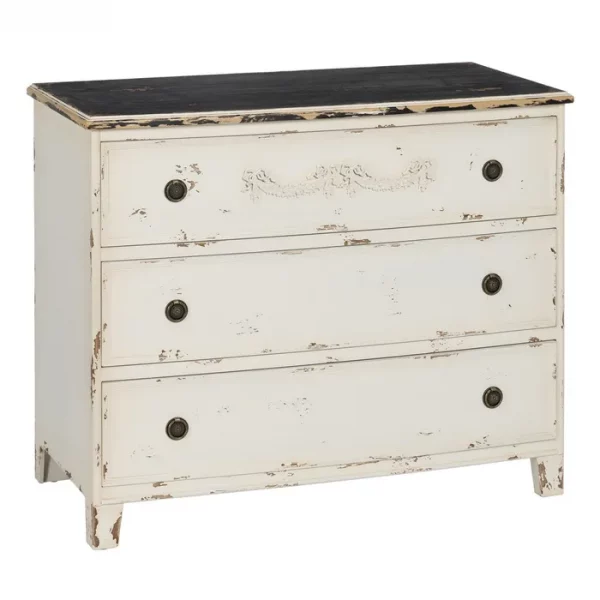 CÓMODA BLANCO ROZADO MADERA 105 X 50 X 87,50 CM - Imagen 3