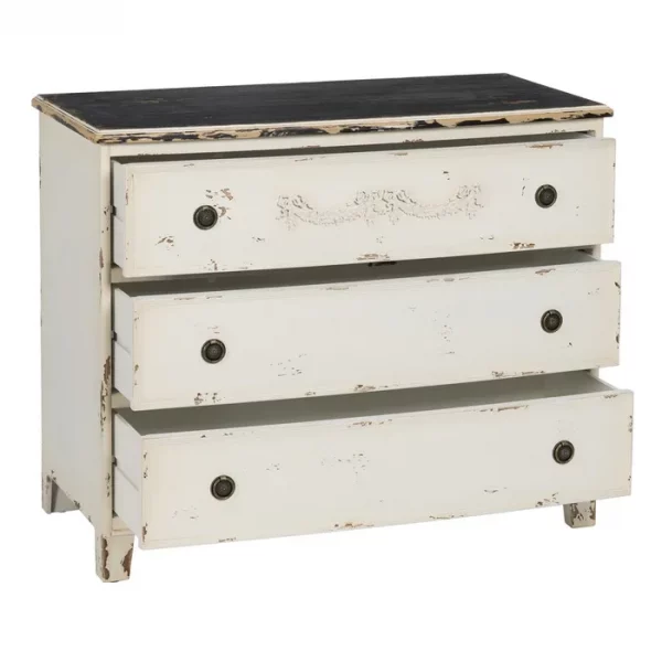 CÓMODA BLANCO ROZADO MADERA 105 X 50 X 87,50 CM - Imagen 4