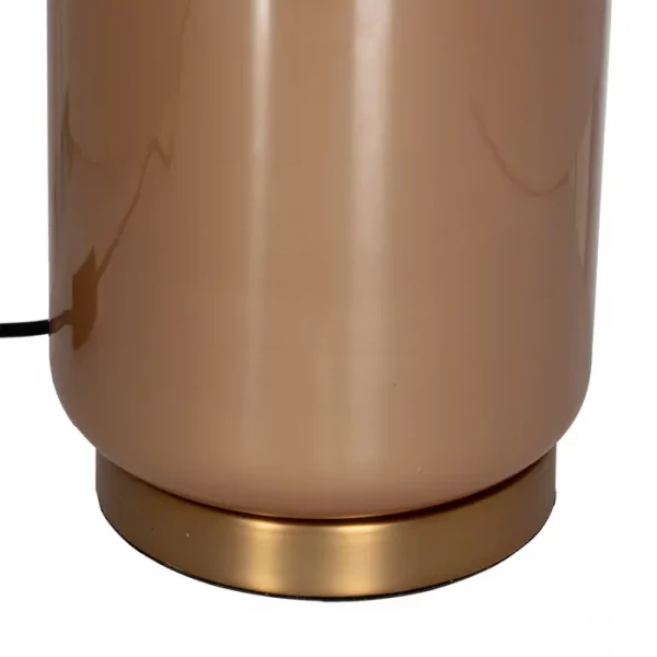 LÁMPARA MESA BEIGE DORADO CRISTAL 39 X 39 X 68,50 CM - Imagen 5