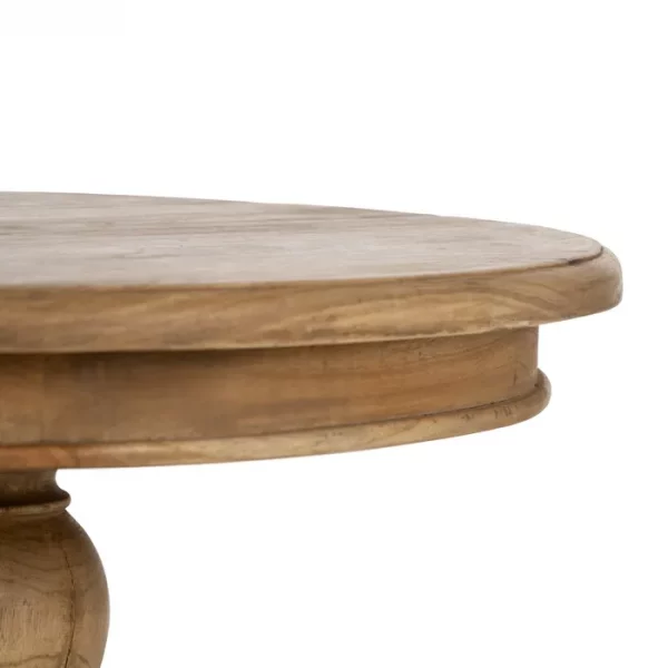 MESA AUXILIAR NATURAL MADERA MINDI SALÓN 50 X 50 X 64 CM - Imagen 5