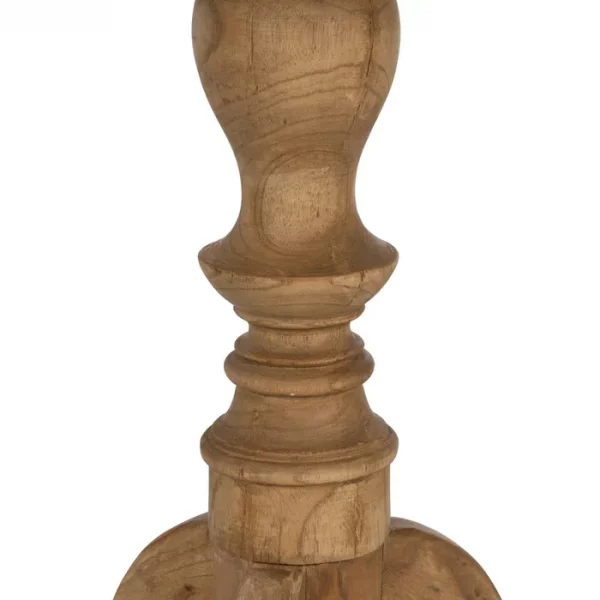 MESA AUXILIAR NATURAL MADERA MINDI SALÓN 50 X 50 X 64 CM - Imagen 6