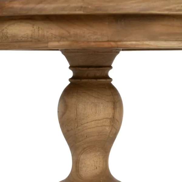 MESA AUXILIAR NATURAL MADERA MINDI SALÓN 50 X 50 X 64 CM - Imagen 7