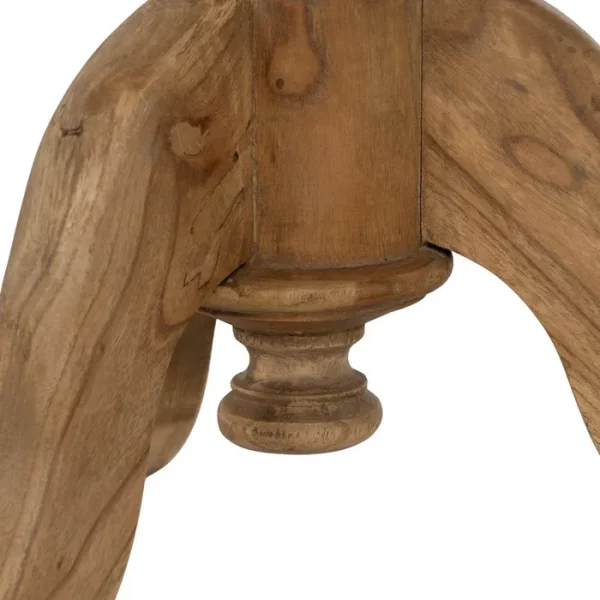 MESA AUXILIAR NATURAL MADERA MINDI SALÓN 50 X 50 X 64 CM - Imagen 9