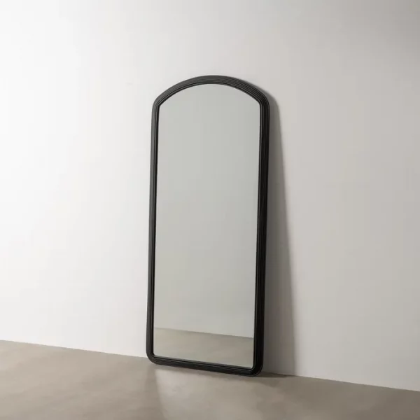 ESPEJO VESTIDOR NEGRO METAL-CRISTAL 81 X 4 X 182 CM