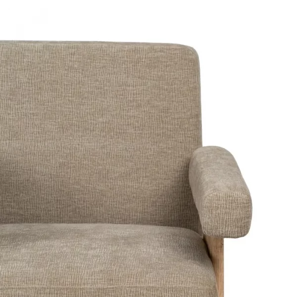 SILLÓN BEIGE TEJIDO-MADERA SALÓN 74 X 76 X 85 CM - Imagen 5