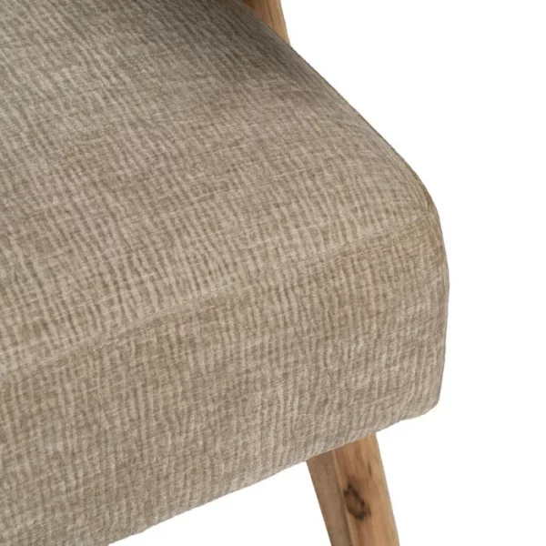 SILLÓN BEIGE TEJIDO-MADERA SALÓN 74 X 76 X 85 CM - Imagen 9