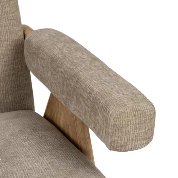 SILLÓN BEIGE TEJIDO-MADERA SALÓN 74 X 76 X 85 CM - Imagen 10