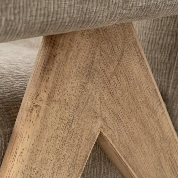 SILLÓN BEIGE TEJIDO-MADERA SALÓN 74 X 76 X 85 CM - Imagen 11