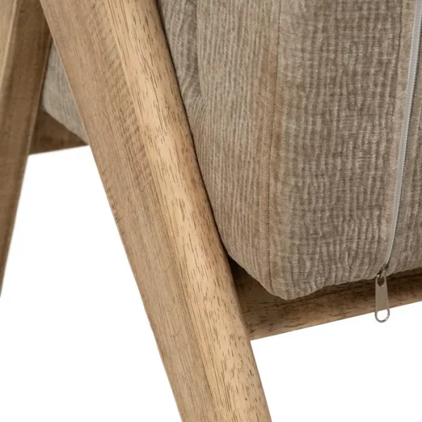 SILLÓN BEIGE TEJIDO-MADERA SALÓN 74 X 76 X 85 CM - Imagen 13