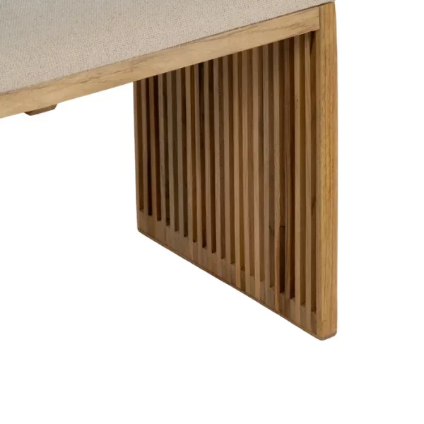 S/2 BANQUETA NATURAL MADERA DE TECA 115 X 35 X 45 CM - Imagen 6