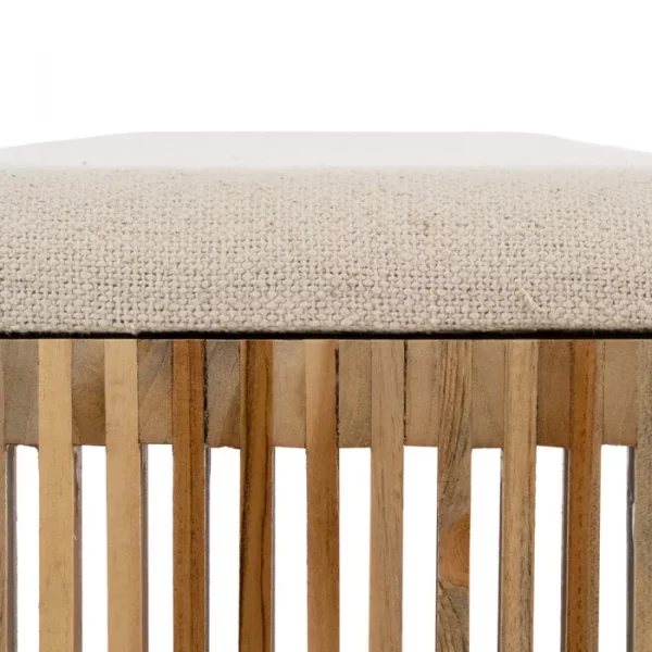 S/2 BANQUETA NATURAL MADERA DE TECA 115 X 35 X 45 CM - Imagen 8