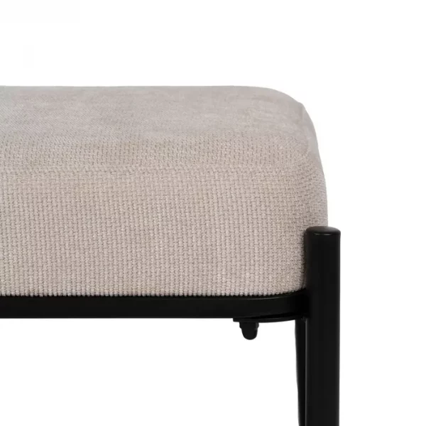 BANQUETA BEIGE TEJIDO-METAL 51 X 37 X 45 CM - Imagen 6