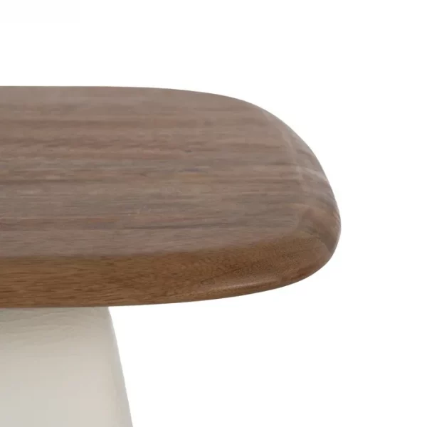 S/2 MESA AUXILIAR MADERA-METAL SALÓN 50 X 50 X 52 CM - Imagen 6