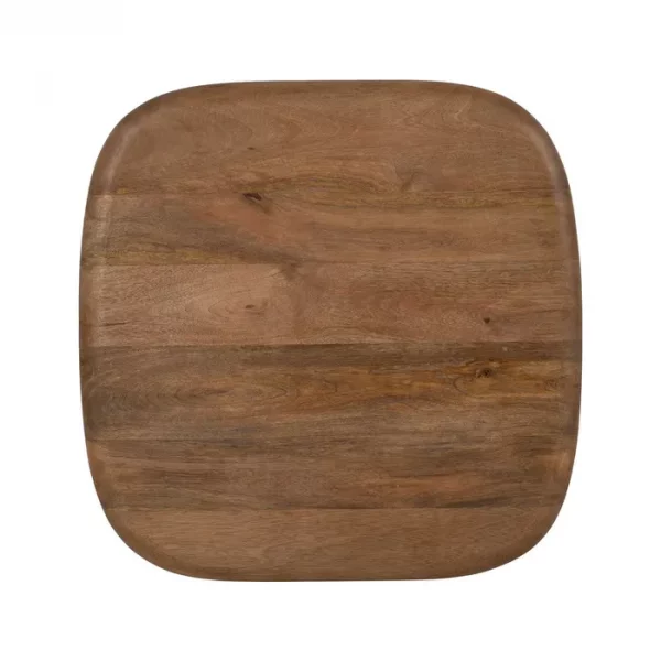 S/2 MESA AUXILIAR MADERA-METAL SALÓN 50 X 50 X 52 CM - Imagen 8