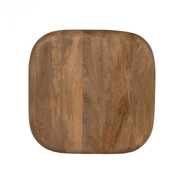 S/2 MESA AUXILIAR MADERA-METAL SALÓN 50 X 50 X 52 CM - Imagen 9