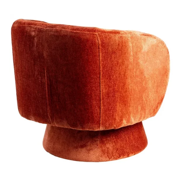 SILLÓN GIRATORIO TERRACOTA TEJIDO SALÓN 78 X 79 X 77 CM - Imagen 4