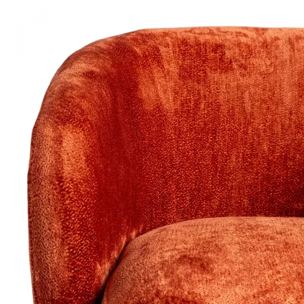 SILLÓN GIRATORIO TERRACOTA TEJIDO SALÓN 78 X 79 X 77 CM - Imagen 5