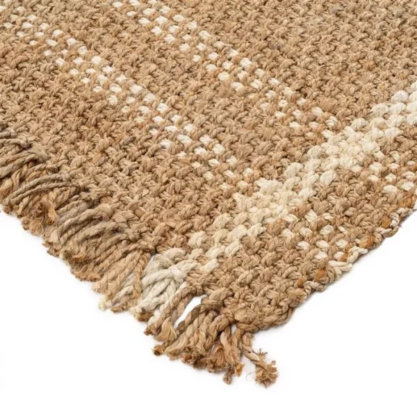 ALFOMBRA NATURAL-BLANCO YUTE ALTEA 160 X 230 CM - Imagen 2