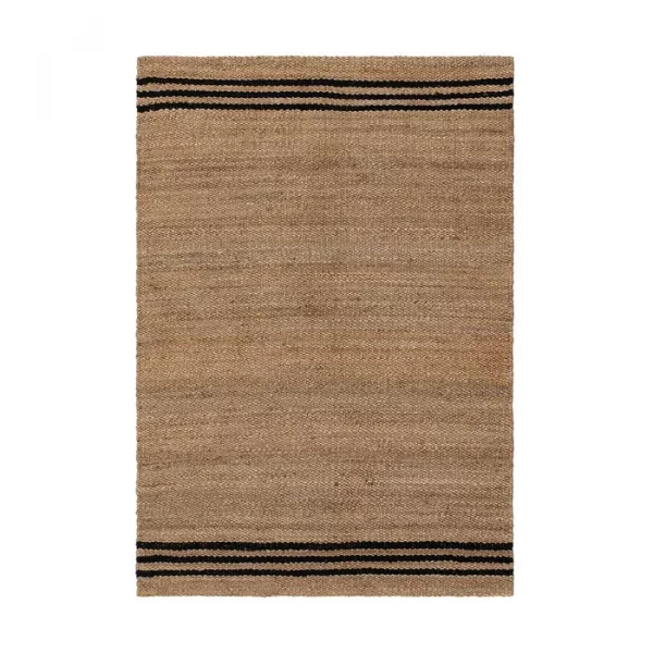 ALFOMBRA NATURAL-NEGRO YUTE ALTEA 160 X 230 CM