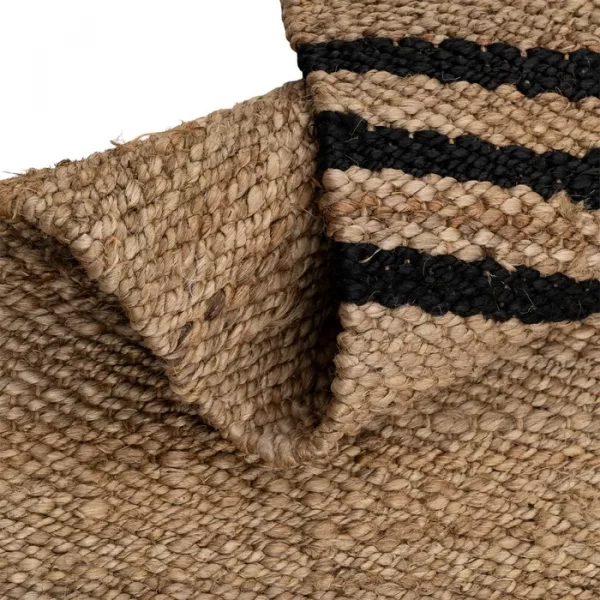 ALFOMBRA NATURAL-NEGRO YUTE ALTEA 160 X 230 CM - Imagen 3