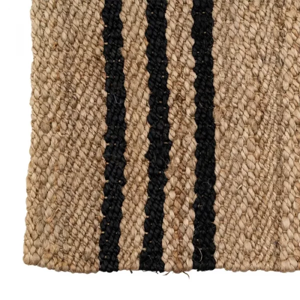 ALFOMBRA NATURAL-NEGRO YUTE ALTEA 160 X 230 CM - Imagen 4