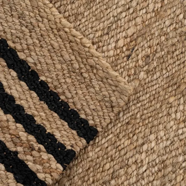 ALFOMBRA NATURAL-NEGRO YUTE ALTEA 160 X 230 CM - Imagen 5
