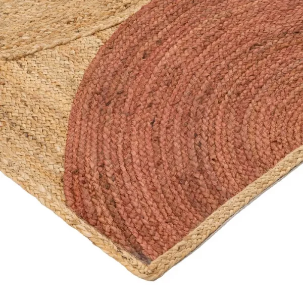 ALFOMBRA TERRACOTA YUTE DECORACIÓN 160 X 230 CM - Imagen 2
