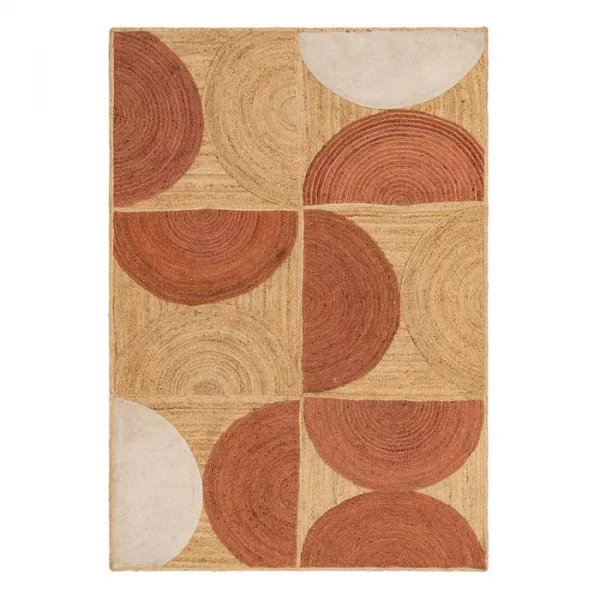 ALFOMBRA TERRACOTA YUTE DECORACIÓN 200 X 290 CM