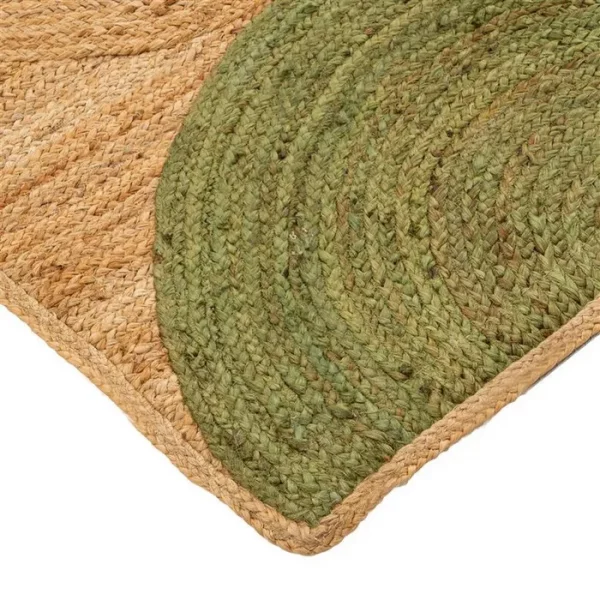 ALFOMBRA NATURAL-VERDE YUTE DECORACIÓN 160 X 230 CM - Imagen 2