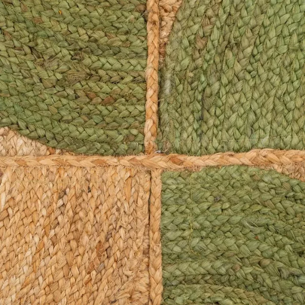 ALFOMBRA NATURAL-VERDE YUTE DECORACIÓN 160 X 230 CM - Imagen 6
