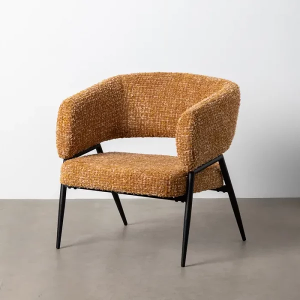SILLÓN MOSTAZA TEJIDO-METAL SALÓN 71 X 70 X 75 CM - Imagen 2