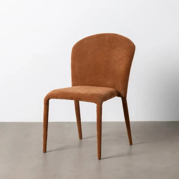 SILLA MARRÓN TEJIDO SALÓN 50 X 61 X 82 CM - Imagen 2