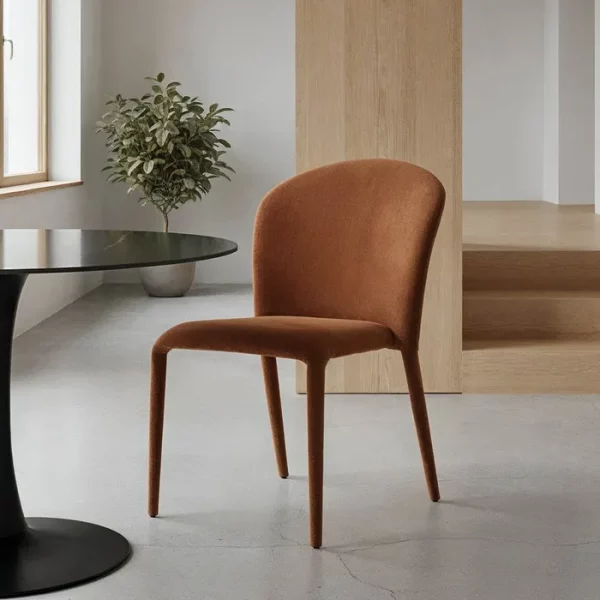 SILLA MARRÓN TEJIDO SALÓN 50 X 61 X 82 CM