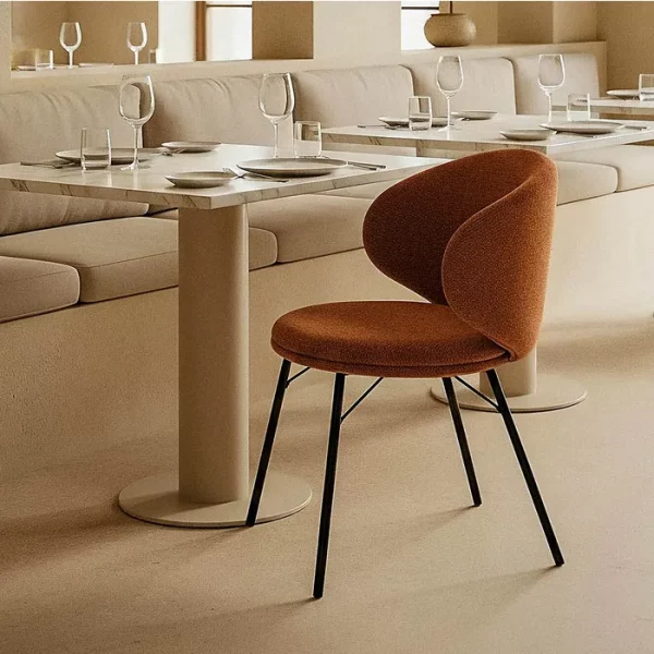 SILLA TERRACOTA TEJIDO-METAL SALÓN 57 X 53 X 75 CM