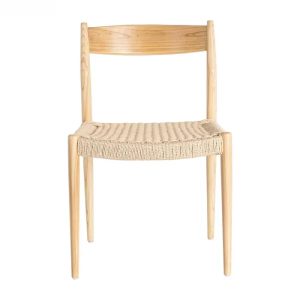 SILLA NATURAL-BEIGE MADERA 53 X 55 X 82 CM - Imagen 3