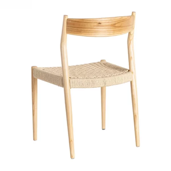 SILLA NATURAL-BEIGE MADERA 53 X 55 X 82 CM - Imagen 5