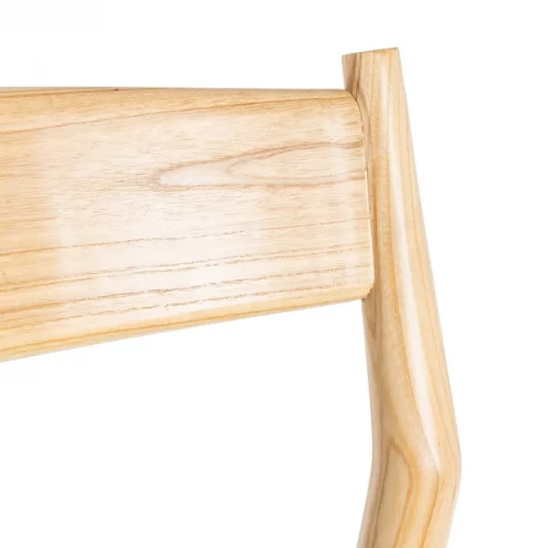 SILLA NATURAL-BEIGE MADERA 53 X 55 X 82 CM - Imagen 9