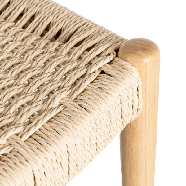 SILLA NATURAL-BEIGE MADERA 53 X 55 X 82 CM - Imagen 10